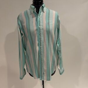 Polo by Ralph Lauren Green and White Button Down Shirt